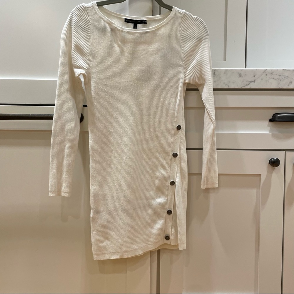 White House black market off-white sweater dress